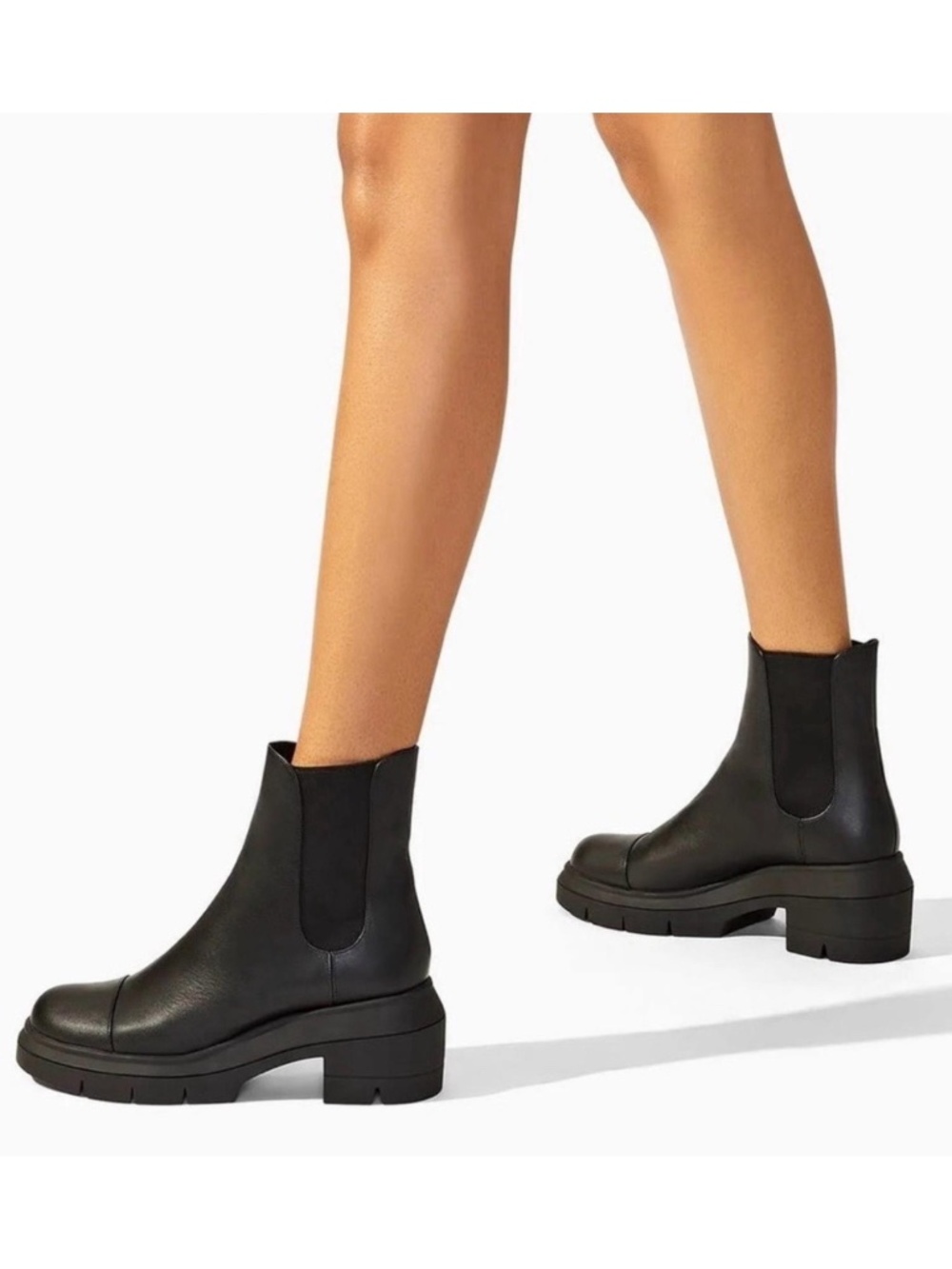 Stuart Weitzman Norah Lug Sole Chelsea Boots *Wide